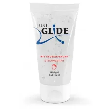Лубрикант на водной основе Just Glide Strawberry с ароматом клубники - 50 мл  