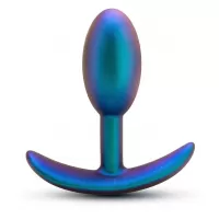 Синяя анальная пробка со смещенным центром тяжести The Nebula Plug - 9 см синий 