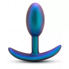 Синяя анальная пробка со смещенным центром тяжести The Nebula Plug - 9 см синий 
