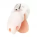 Белая клетка для пениса Silicone Small 2 in Cock Cage With Ball Divider белый 