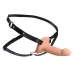Телесный полый страпон 2  Erection 28X Smooth Vibrating Silicone Penis Sheath - 16 см телесный 