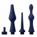 Набор из 3 универсальных насадок для анального душа Universal 3 Piece Silicone Enema Attachment Set синий 