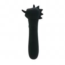 Черная вибропуля Unihorn USB Wild Spirit со стимуляцией язычком черный 