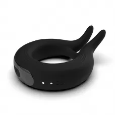 Черное эрекционное кольцо Marry Me Rechargeable Vibrating Cockring черный 