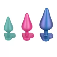 Набор из 3 анальных пробок Romp Luster разноцветный 