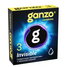 Супертонкие презервативы Ganzo Invisible - 3 шт  