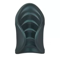 Серый сквозной мастурбатор с вибрацией Manwan Starter серый 