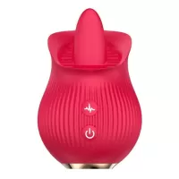 Красный вибратор с язычком Petal Bliss красный 