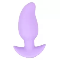 Сиреневая анальная пробка с вибрацией Cuties Vibrating Mini Butt Plug - 8 см сиреневый 