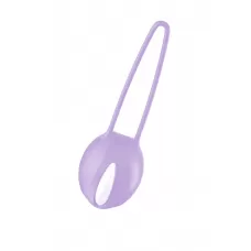 Сиреневый вагинальный шарик Smartballs Uno с петлей сиреневый 