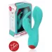 Аквамариновый мини-вибратор типа ’’кролик’’ с режимом постукивания - 12,5 см аквамариновый 