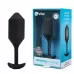 Черная пробка для ношения с вибрацией Snug Plug 4 - 14 см черный 