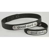 Черный чокер Good Girl черный с серебристым 
