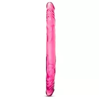 Розовый двусторонний фаллоимитатор 14 Double Dildo - 35,5 см розовый 