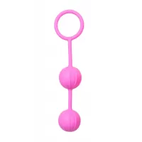 Розовые вагинальные шарики с ребрышками Roze Love Balls розовый 