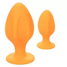 Набор из двух оранжевых анальных пробок Cheeky оранжевый 