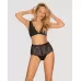 Оригинальный комплект Klarita с высокими трусиками черный L-XL