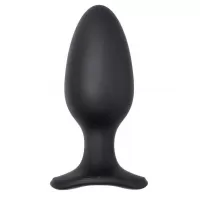 Черная анальная вибропробка HUSH 2 Size L - 12,1 см черный 