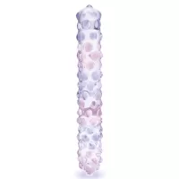 Фаллоимитатор с массажными точками Purple Rose - 23 см прозрачный 