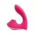 Розовый  L-образный вибромассажёр с вакуумной стимуляцией 3,5’’ Silicone Billow Suction Lover розовый 