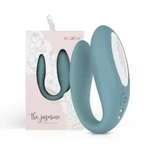 Голубой C-образный вибростимулятор для пар The Jasmine голубой 
