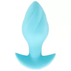 Голубая анальная пробка с вибрацией Cuties Vibrating Mini Butt Plug - 8 см голубой 