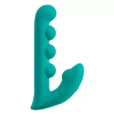 Зеленый вибратор SYLORA Unique Beads Vibrator - 17 см зеленый 