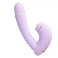 Сиреневый вибратор с возвратно-поступательными движениями и нагревом Minaka сиреневый 