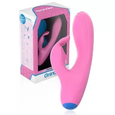 Розовый мини-вибратор типа ’’кролик’’ с управлением через приложение - 14,5 см розовый 