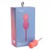 Коралловые вагинальные шарики с вибрацией Bloom красный 