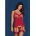 Оригинальный кружевной корсаж Rosalyne бордовый L-XL