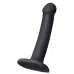Черный фаллос на присоске Silicone Bendable Dildo S - 17 см черный 
