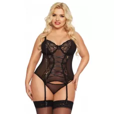 Роскошный корсаж Brenda белый XXXL