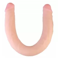 Телесный двухсторонний фаллоимитатор-реалистик - 47,8 см телесный 