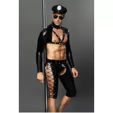Игровой костюм полицейского Josh черный S-M-L