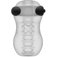 Прозрачный мастурбатор с вибропулей GoodHead Vibrating Helping Head Pro прозрачный 