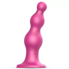 Розовая насадка Strap-On-Me Dildo Plug Beads size S розовый 