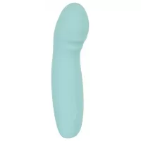 Аквамариновый мини-вибратор Cuties G-Spot Vibrator - 15,5 см аквамариновый 