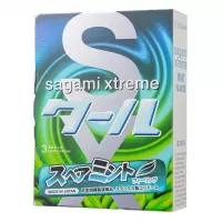Презервативы Sagami Xtreme Mint с ароматом мяты - 3 шт  