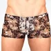 Мужские сетчатые боксеры с бежевыми розами Rose Boxer черный M