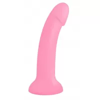 Фаллоимитатор из жидкого силикона Dildolls Glitzy - 17,6 см розовый 