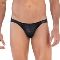 Черные трусы-слипы со звездочками Illusion Brief Bikini черный S