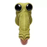 Фантазийный фаллоимитатор Swamp Monster Green Scaly Silicone Dildo - 23,9 см зеленый 