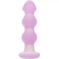 Сиреневая анальная пробка-ёлочка Beaded Probe - 10,7 см сиреневый 