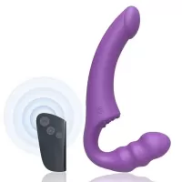 Фиолетовый безремневой страпон Straples Strap-On Dildo фиолетовый 