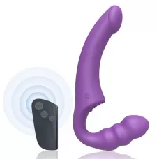 Фиолетовый безремневой страпон Straples Strap-On Dildo фиолетовый 
