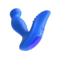 Синий вибромассажер простаты 3,5’’ Remote Control P-spot Massager - 12,5 см синий 