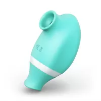Клиторальный вибромассажер TF 2 in 1 Clitoral Vibrator аквамариновый 