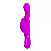 Лиловый вибратор с функцией волновой стимуляции Laursen - 24,9 см лиловый 
