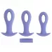 Набор из 3 анальных пробок с вибропулей Hole Punch Plug Set сиреневый 